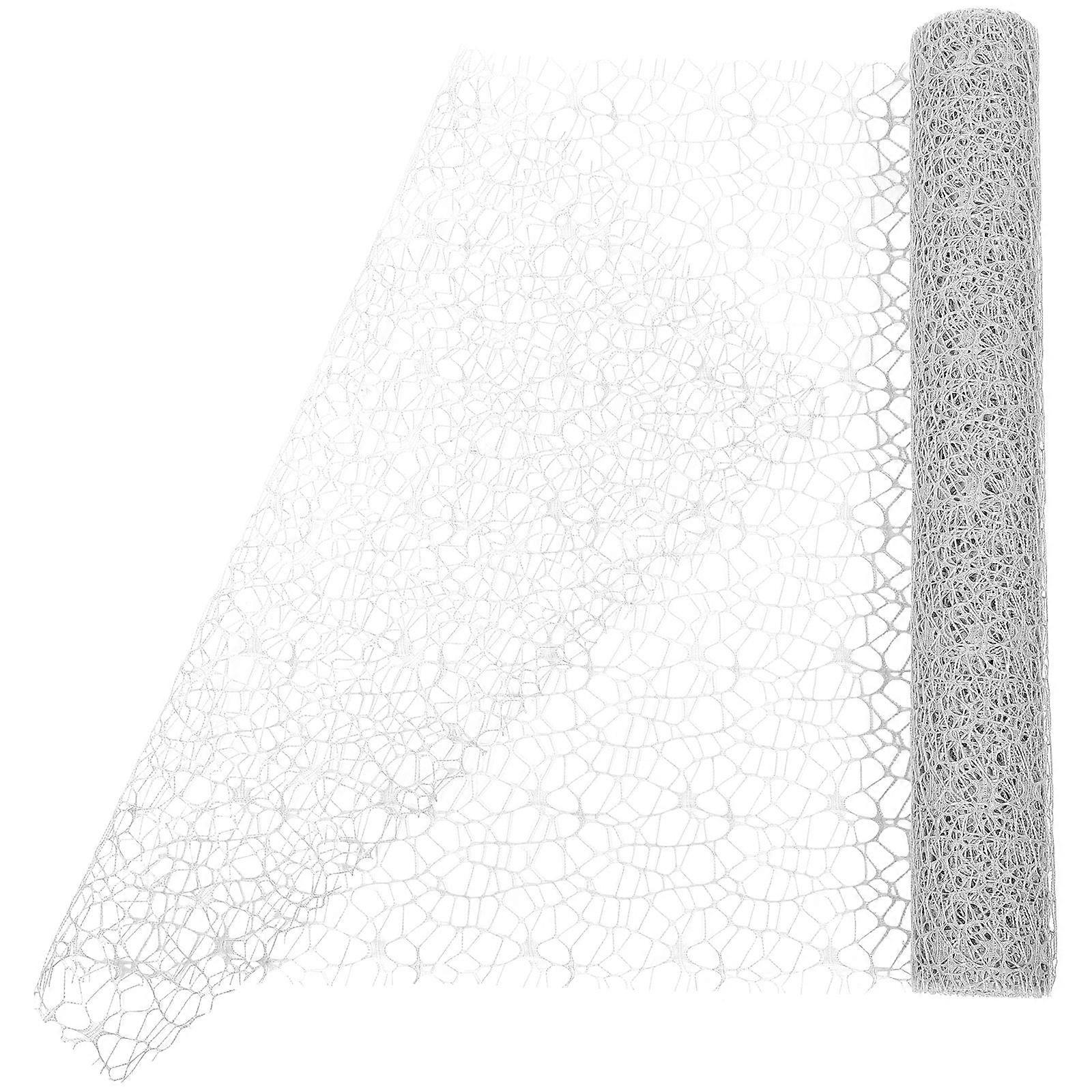 DIY Gauze Roll Bright Color Jacquard Net Handmade Net Yarn Charm Door Curtain Background Layout Mesh Gauze Pendant Flower Packaging Craft for Kids (Si