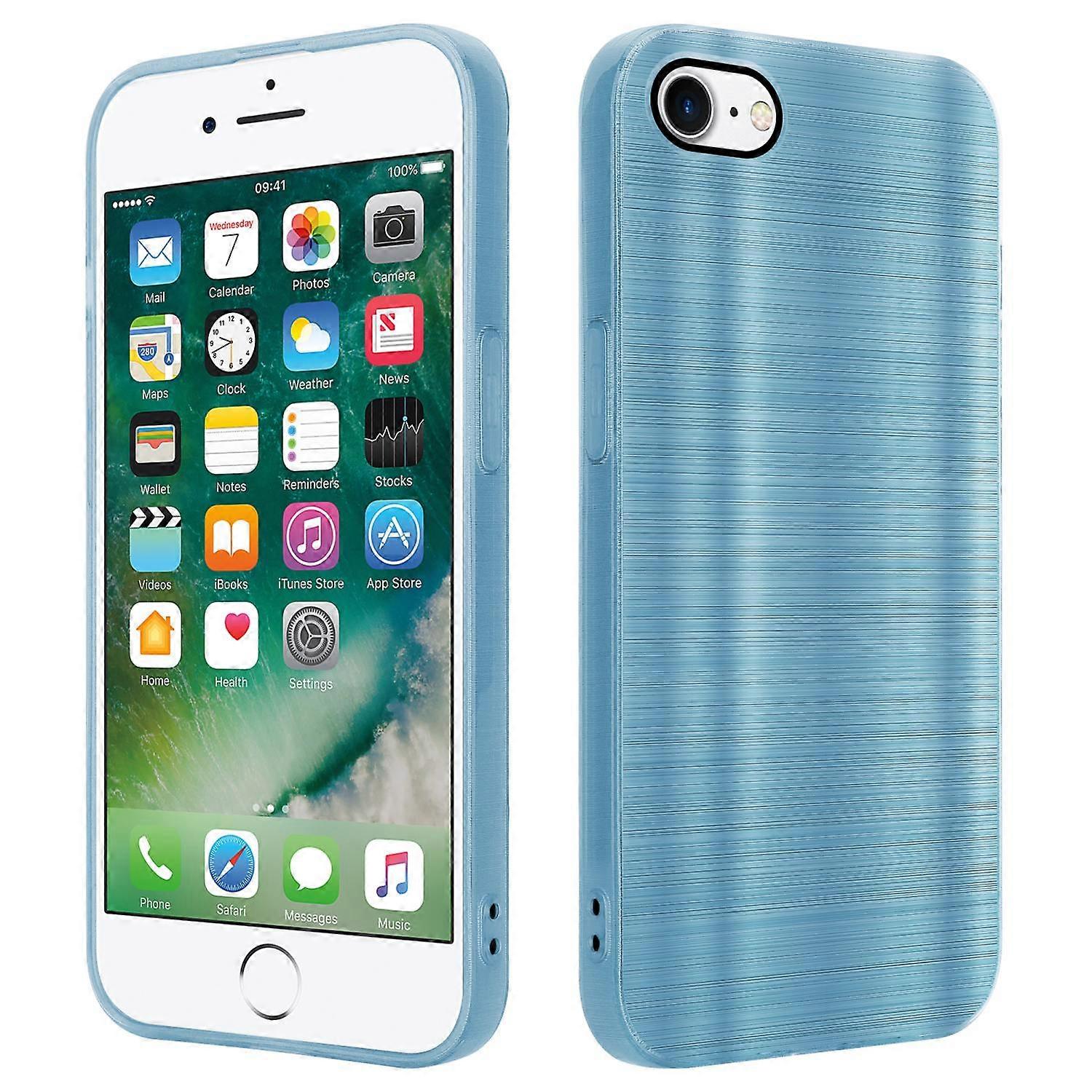 iPhone 7 / 7S / 8 / SE 2020 Protective Case - Brushed Design with Camera Protector
