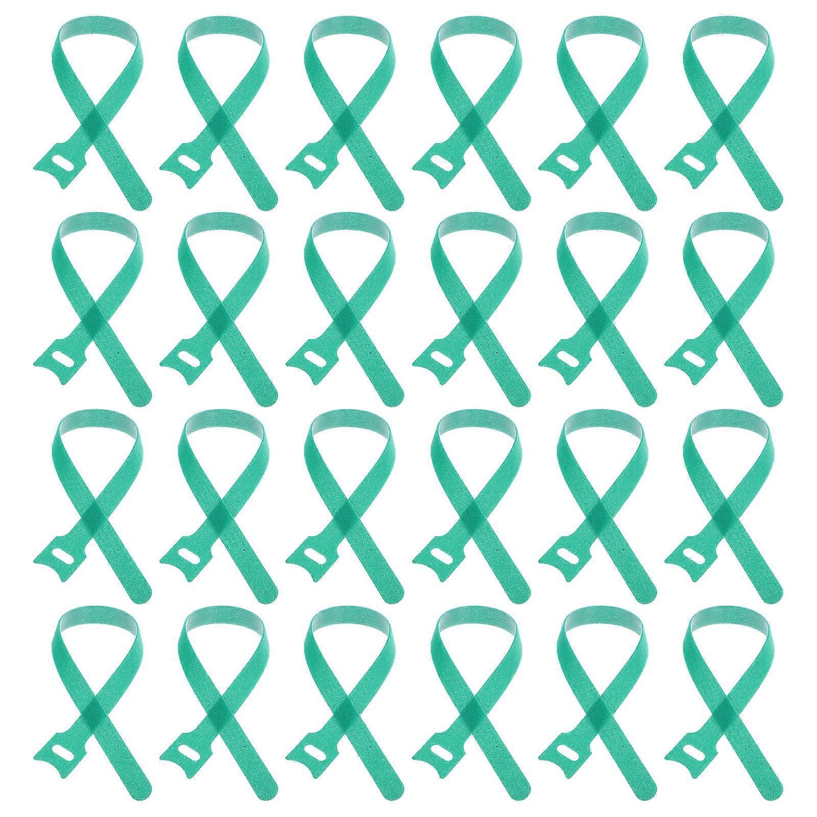 Cable Ties Reusable for Charging Cords Home Workplace Office Nylon Green Hook and Loop Cable Management 100Pcs