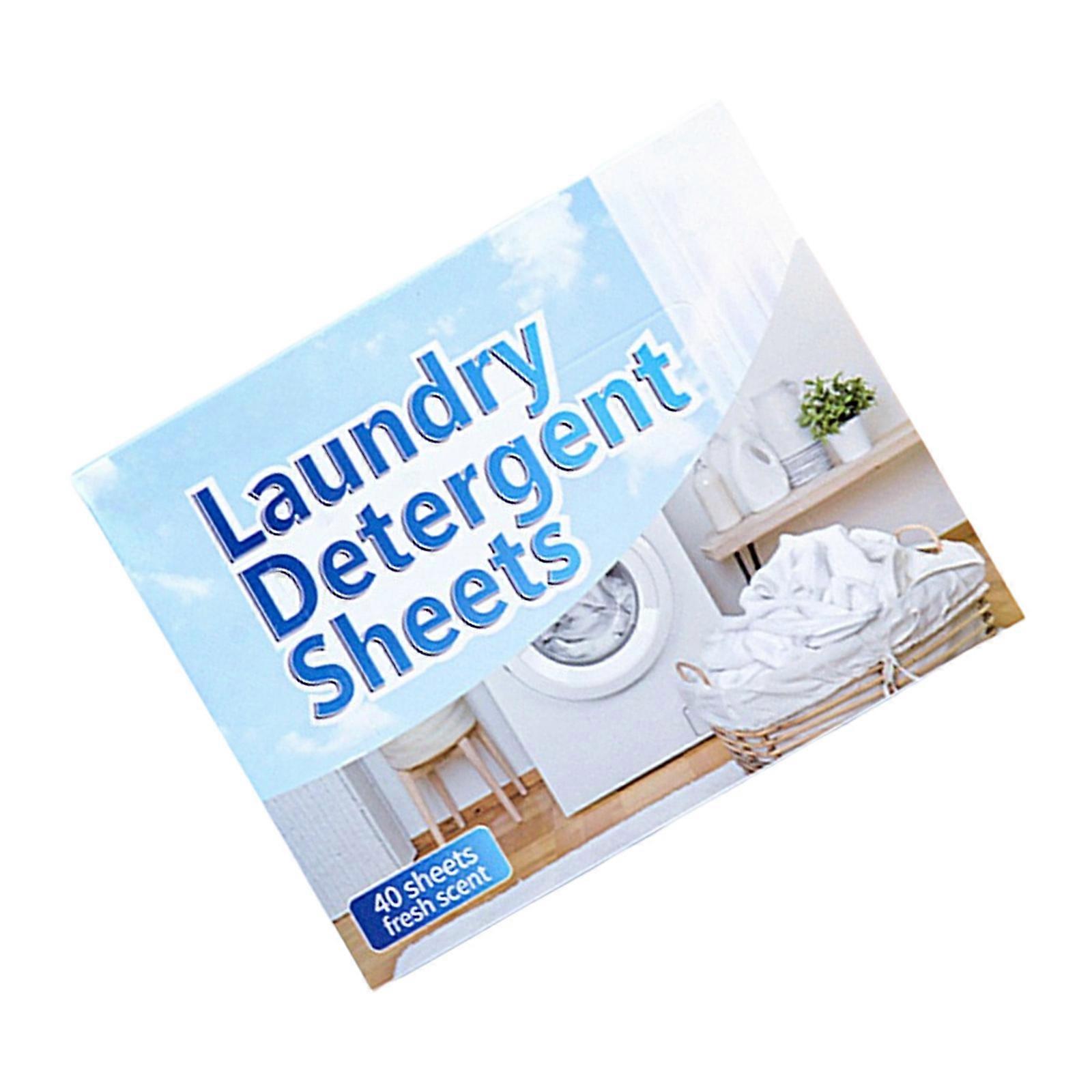 Travel Friendly Laundry Detergent Sheets High Efficiency Cleaning Power Water Soluble Materials for Home Use 40Sheets Multicolor