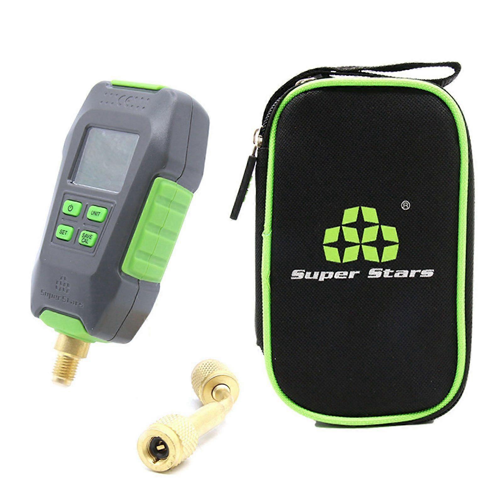 Digital Vacuum Gauge 1/16inch 20UNF Interface Backlit Display Vacuum Micron Meter for Atmospheric Environment