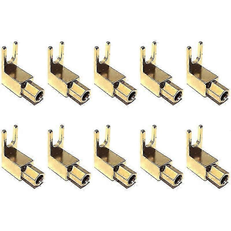 Right Angle Spade Fork & Binding Post - 4mm Banana Plug Socket - Spade Fork Connector for Speaker &