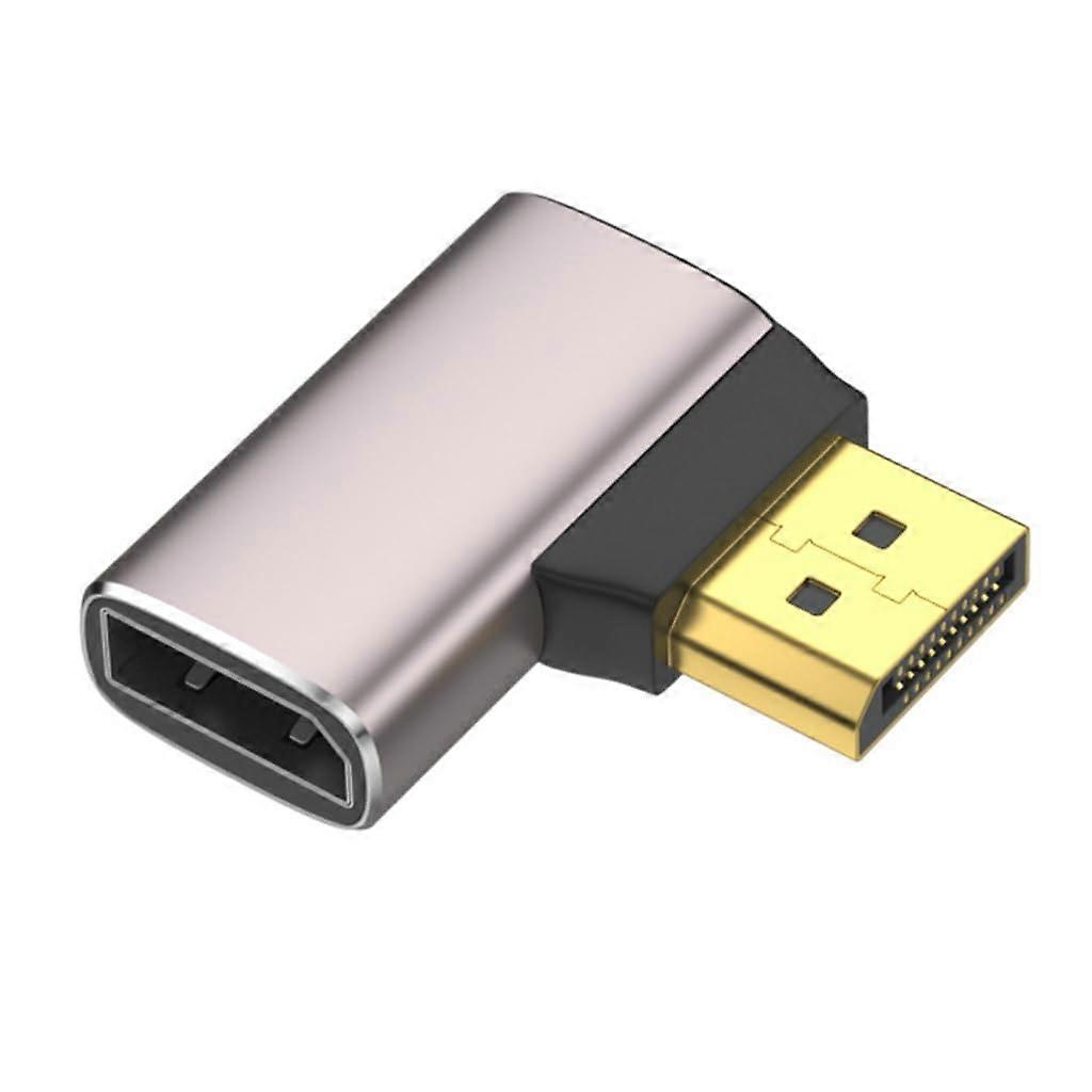 8K DisplayPort 1.4 Adapter 90 Degree Right Angled Male to Female Vertical Connectors Converter L Shape Extender Side bend left