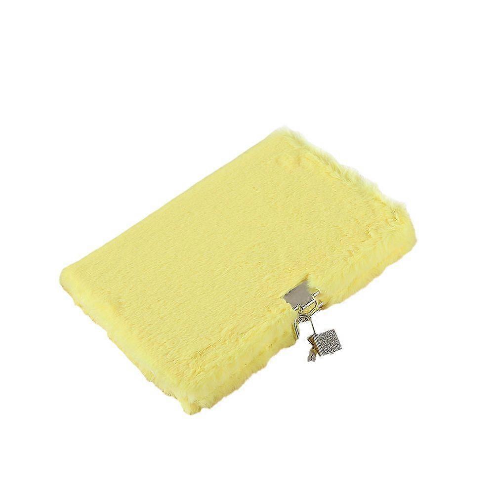 Creative and Lovely Notebook Fashion A5 Plush Notebook Planner Organizer Diary Notebook (Yellow)