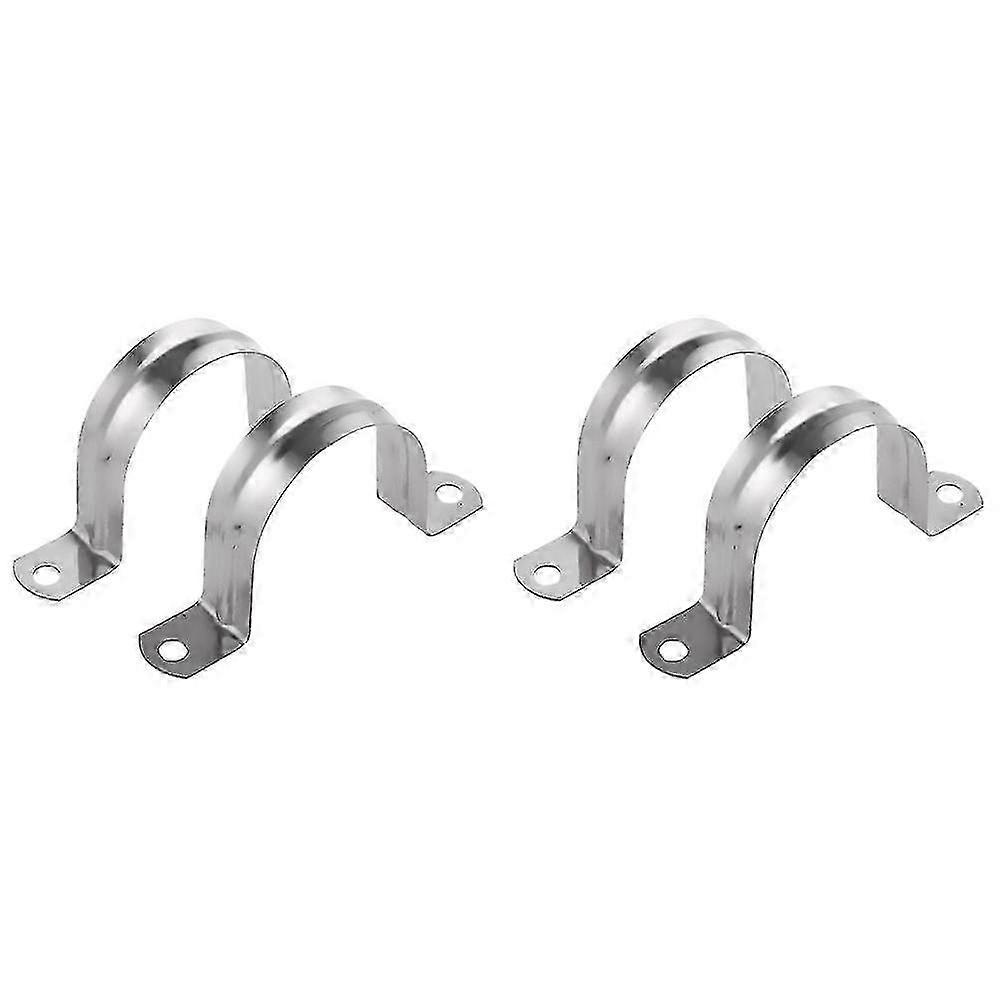 4 RVS U-vormige buisklemmen, halfpipe fittingen, 80mm