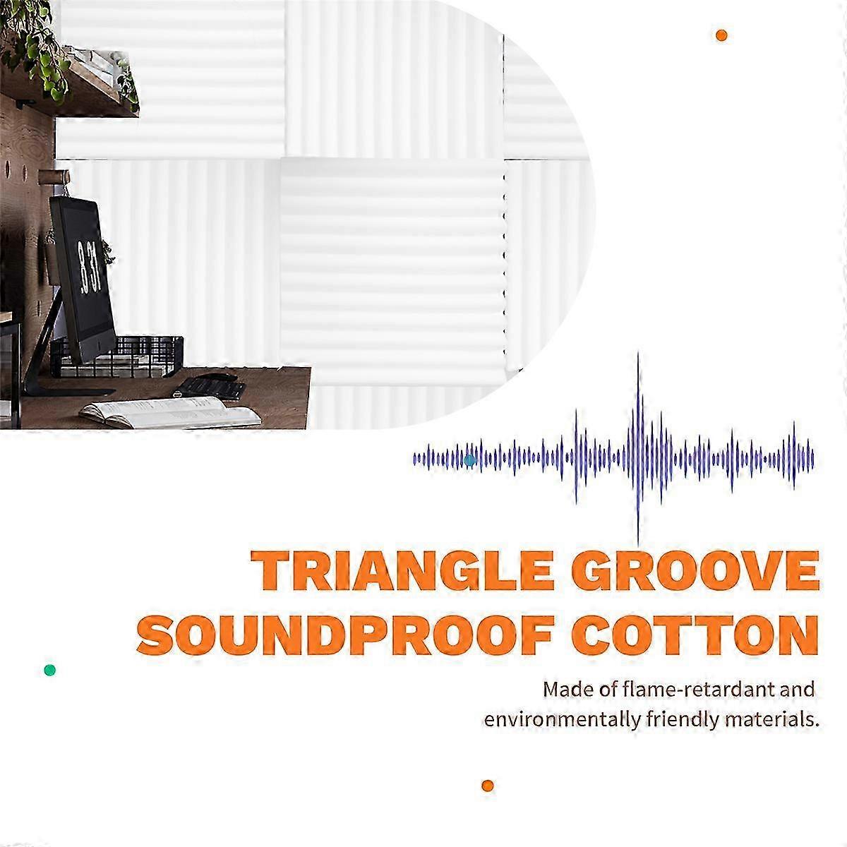 12Pcs Acoustic Foam Board,Studio Wedge Tile, Wall Panel, 2.5X30X30cm