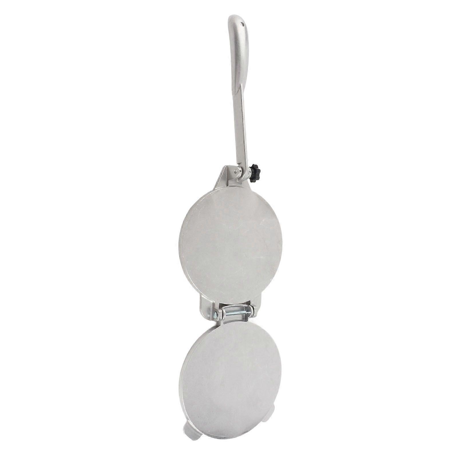 Tortilla Press Aluminum Alloy Manual Tortilla Maker Pressing Tool for Pizza Pie Patty Making 16cm Silver