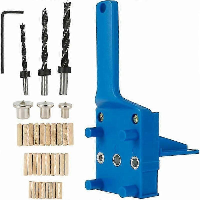41pcs Dowel Drilling Jig Set, Wooden Dowel Drilling Guide with Parallel Stop, Dowel Jig Kit with Dowel Centerer for 6mm/8mm/10mm