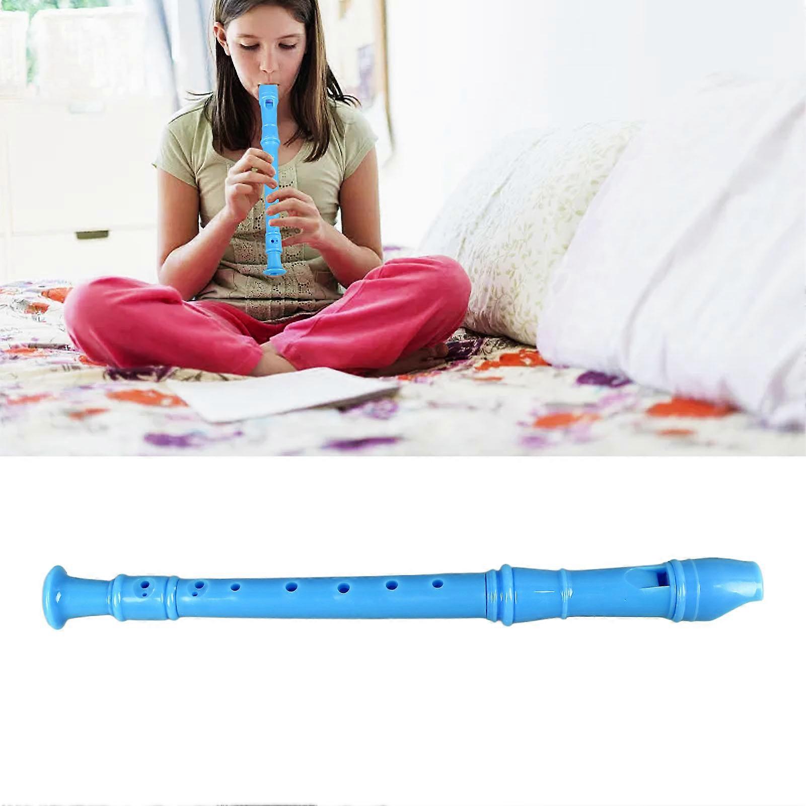 Sopranblockflöte 8-Loch Diskant Diskantflöte ABS Blau für Kinder