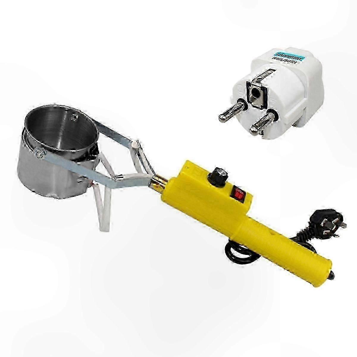Handheld Adjustable Temperature Soldering Pot for Tin Melting and Desoldering Repairs Yellow Tool