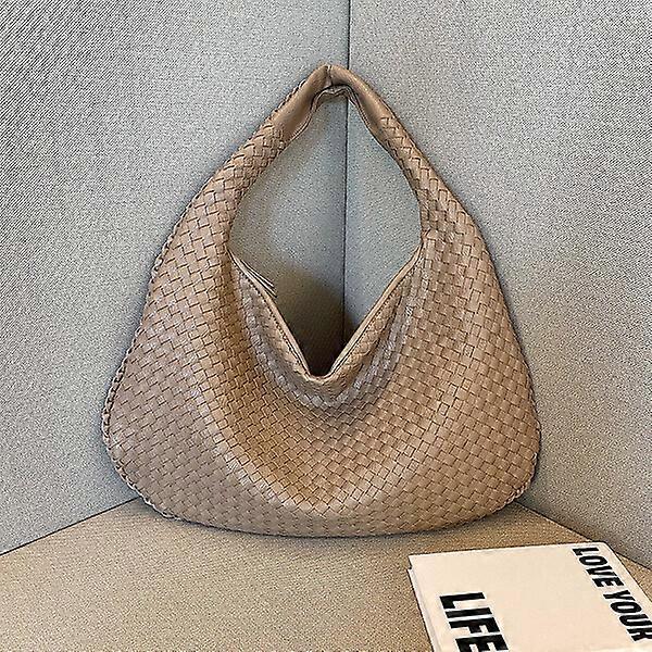 Gebreide okseltas voor dames, kaki, multifunctioneel