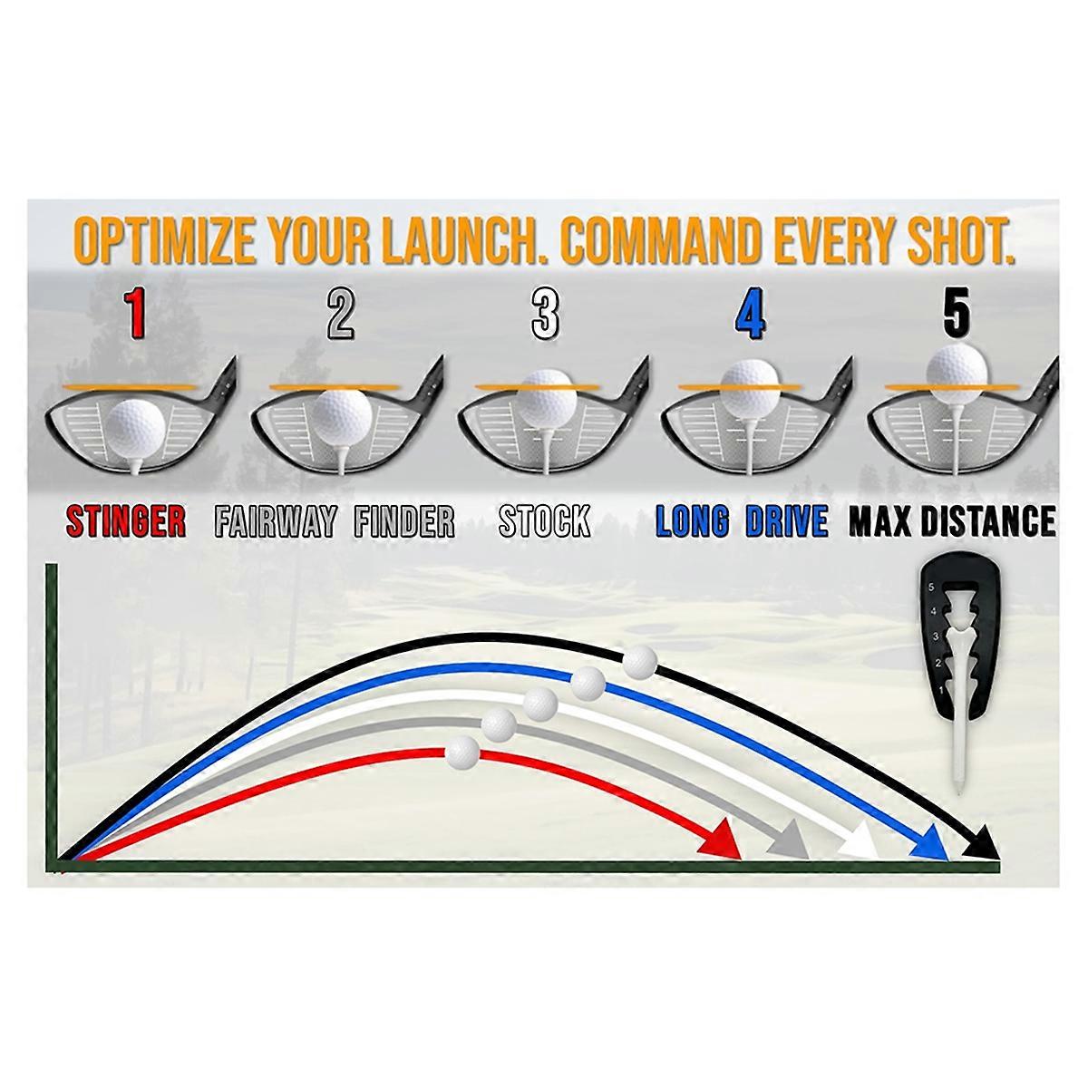 Ball HeightRight Adjustable Golf Tee Height Tool - Precision Tee Height Setter for Consistent Swing Golf Training