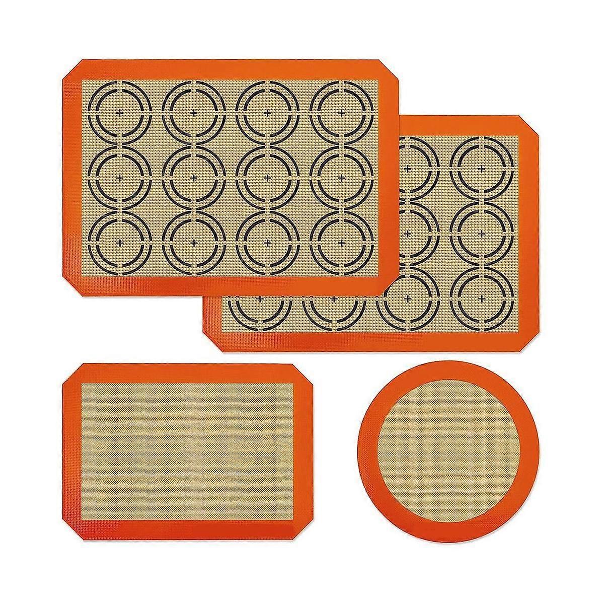 Silicone Baking Mat Sheets Set, Easy Clean &Non-Stick Food Grade Reusable Baking Mats,for Oven, Mac