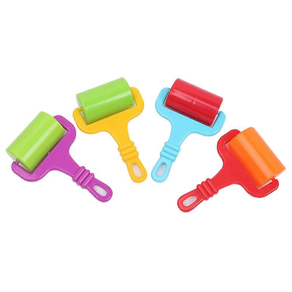 Plastic Roller Toy for Kids Assorted Color ABS Clay Rolling Pin for Creative Play and Learning 4pcs