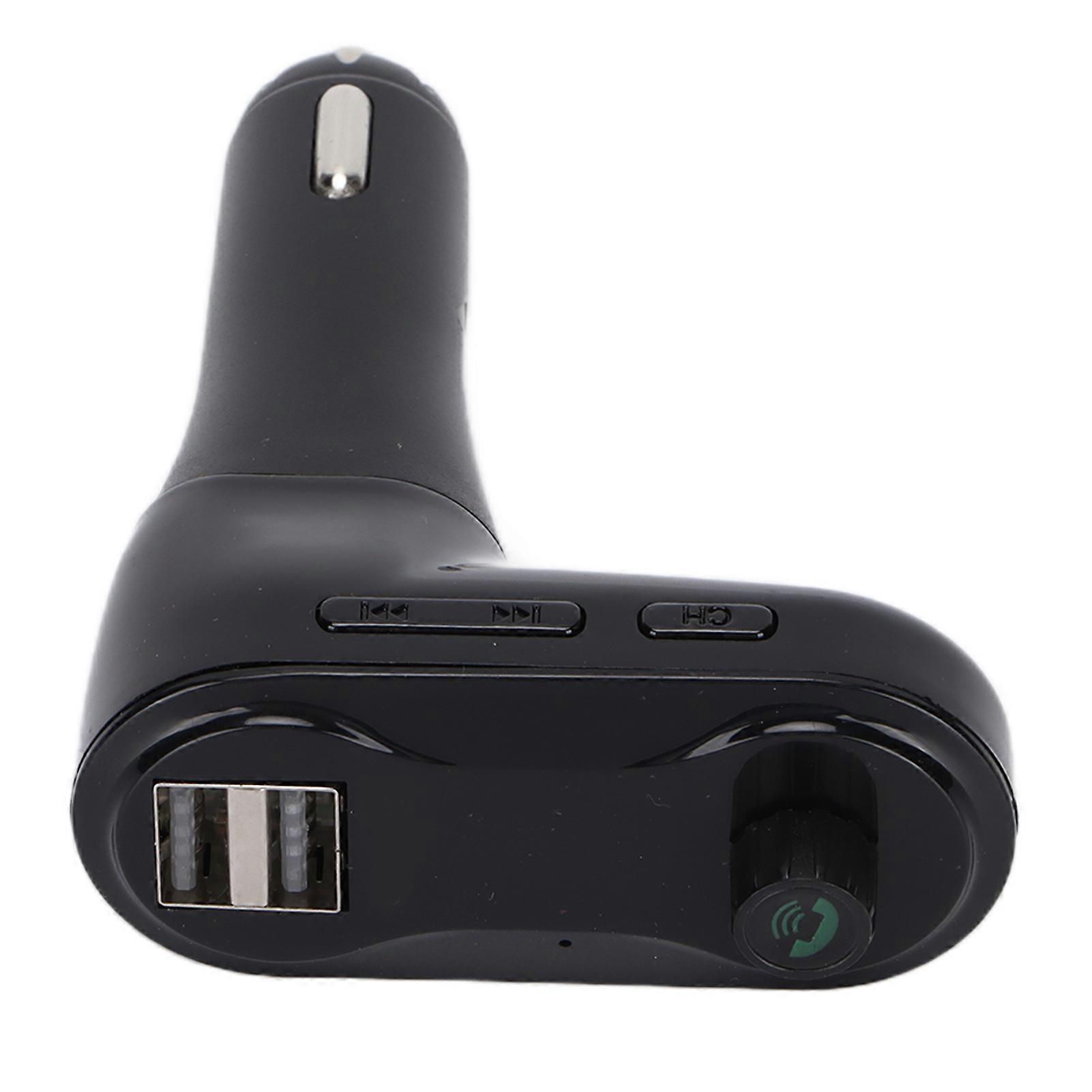 C5 Bluetooth 5.0 Car FM Transmitter Wireless Player LCD Screen