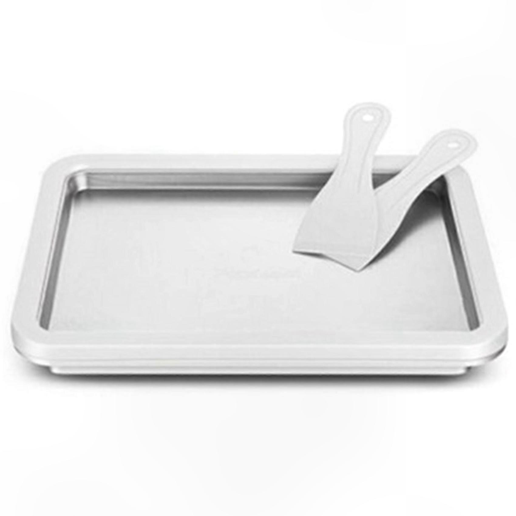 Homemade Ice Cream Maker with Roll Plate and 2 Plastic Spatulas for Frozen Yogurt Creations