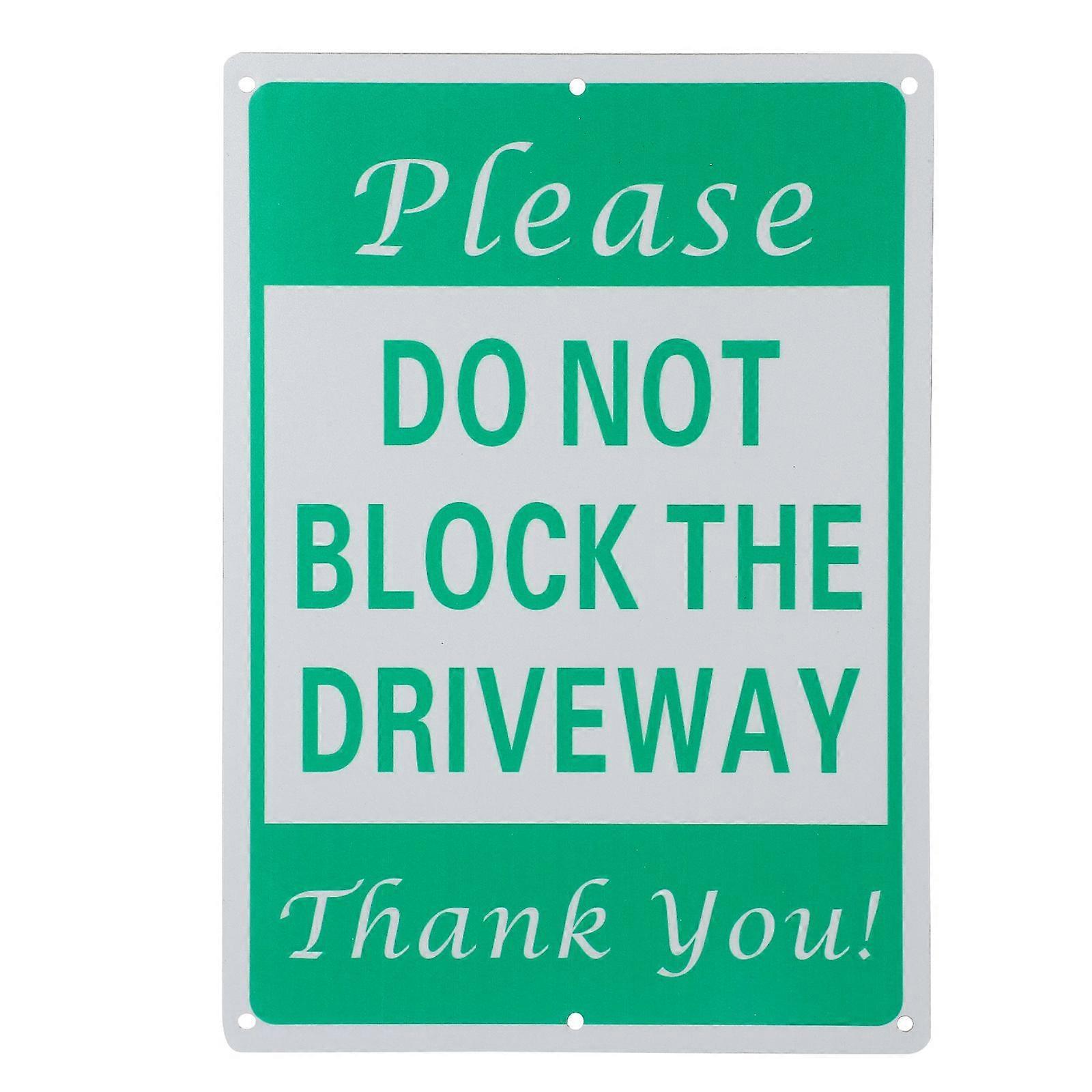 Do Not Block Driveway Sign No Parking Reminding Sign Vehicle Caution No Parking Sign