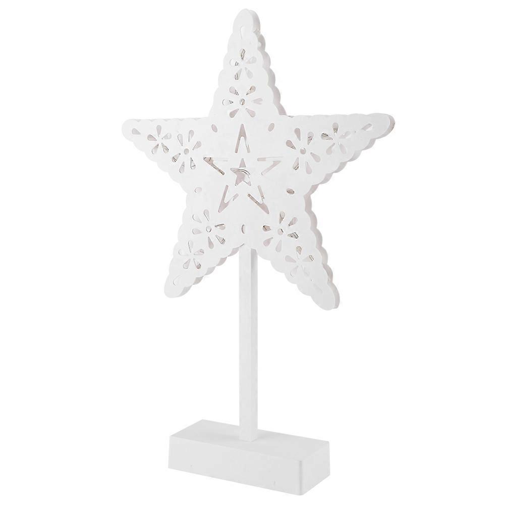 LED Night Light Star Tree Lamp 25x38.5cm White Battery Powered