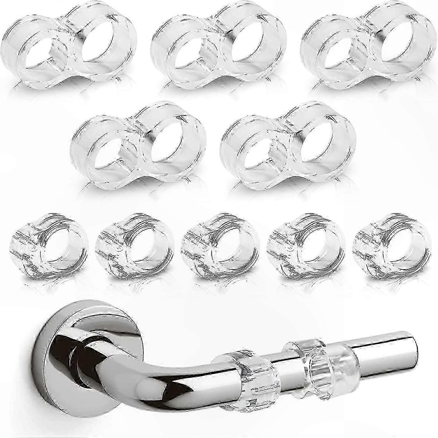 10-Pack PVC Wall and Furniture Door Handle Protectors for Surface Damage Prevention