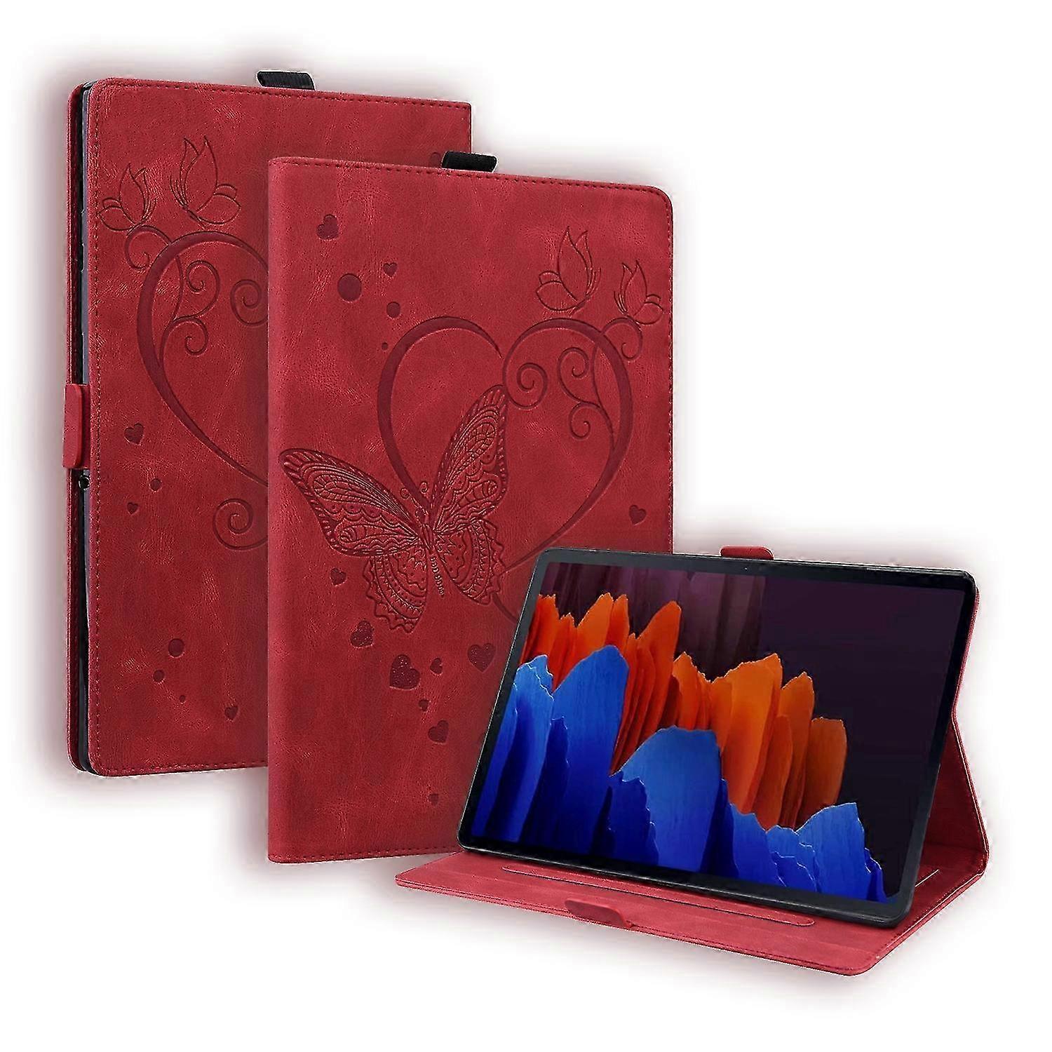 For Samsung Tab S7+ T970 T976B Love Butterfly Pattern Horizontal Flip Leather Case with Holder 2025