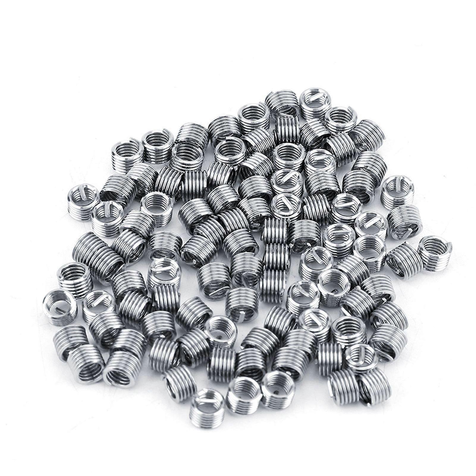 100pcs M4 Stainless Steel SS304 Coiled Wire Helical Screw Thread Inserts (M4*0.7*1.5 D)