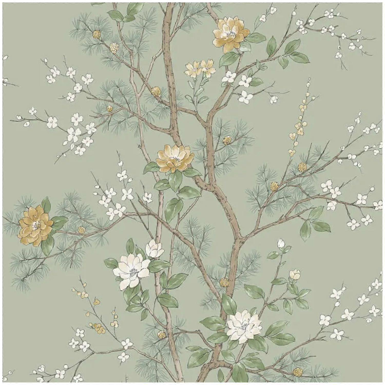 Belgravia Moda Designer Bridget Floral Sage Wallpaper