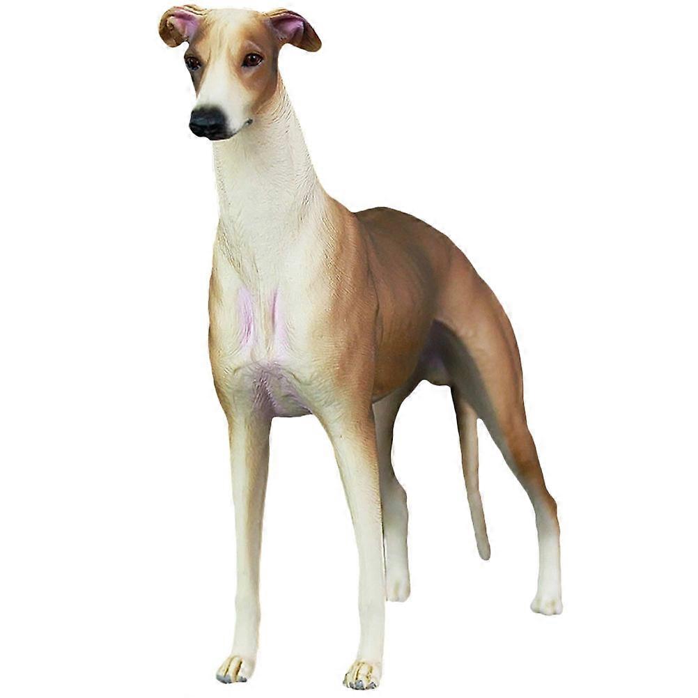 Dog Cognitive Toy Plastic Dog Statue for Child Use 2Pcs