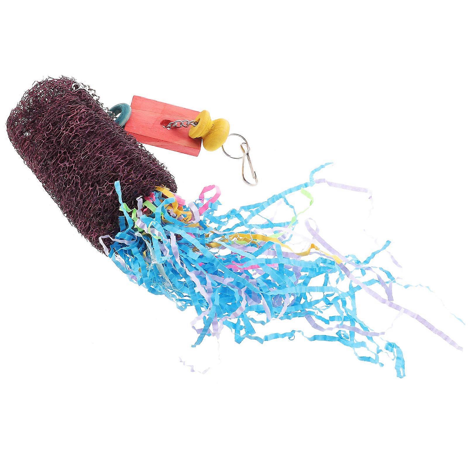 Assorted Color Bird Wooden Chewing Toy for Parrot Use 3Pcs Pack