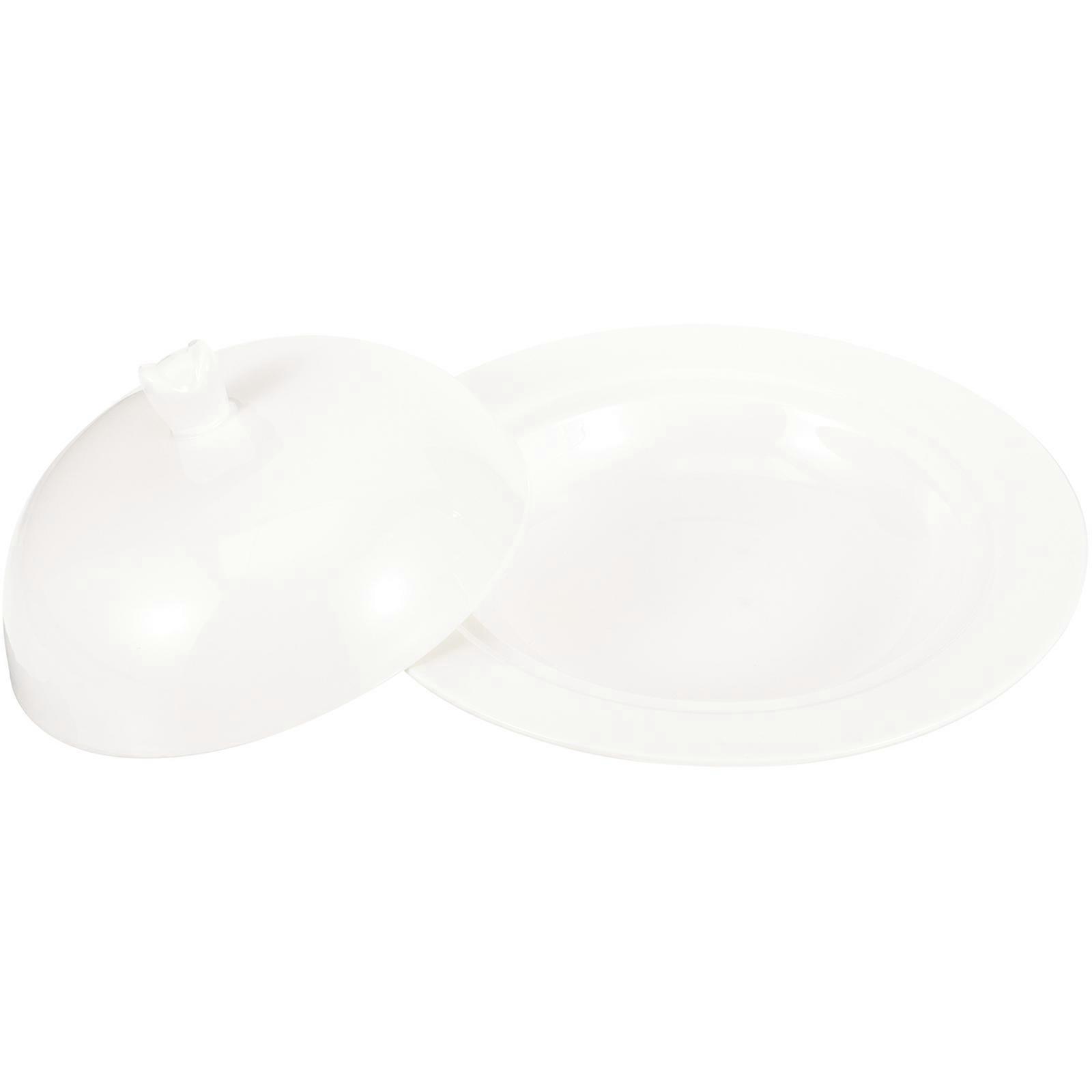 Steak Plate Ceramic Covered Plate for Serving White Elegant Design
