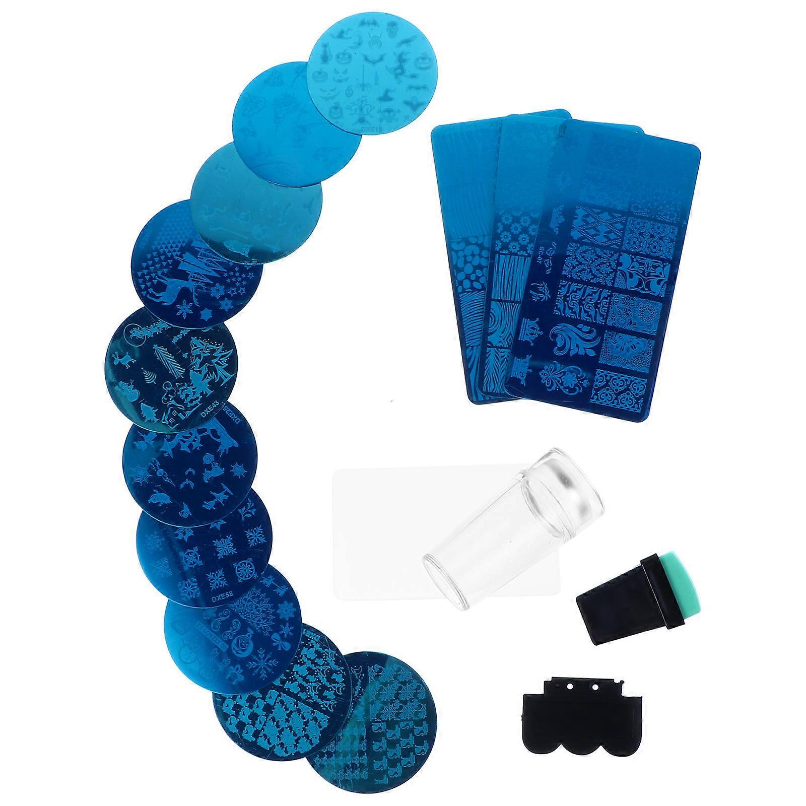 Nail Stamping Plates Stainless Steel for Decoration 13Pcs Creative Pattern Templates