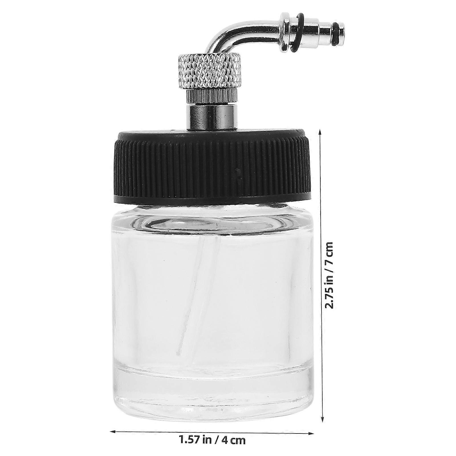 Airbrush Glass Paint Cup for Models Hobbyists Constructed with Glass Plastic Iron for Color Mixing 1Set