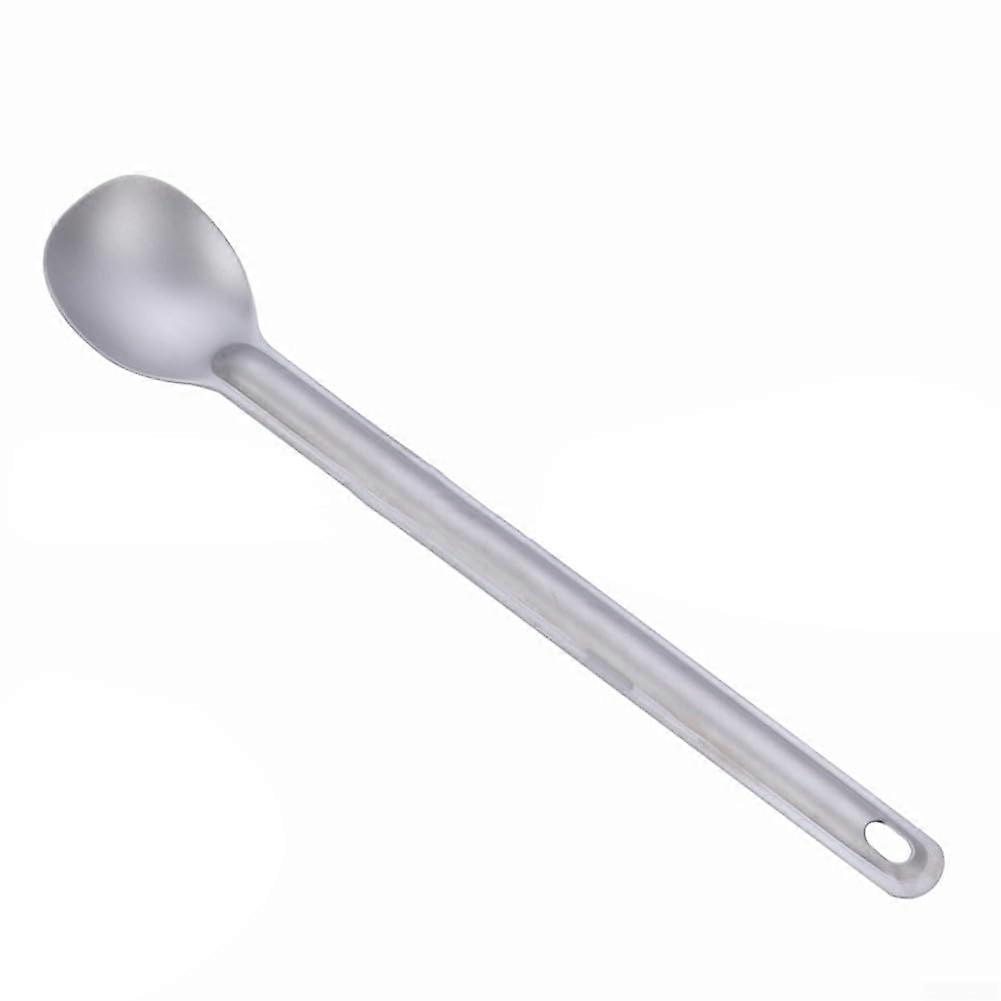 Lightweight Long Handle Spoon In Ti Ultralight Titanium Camping Spoon 7Inch 1.8 Oz Durable