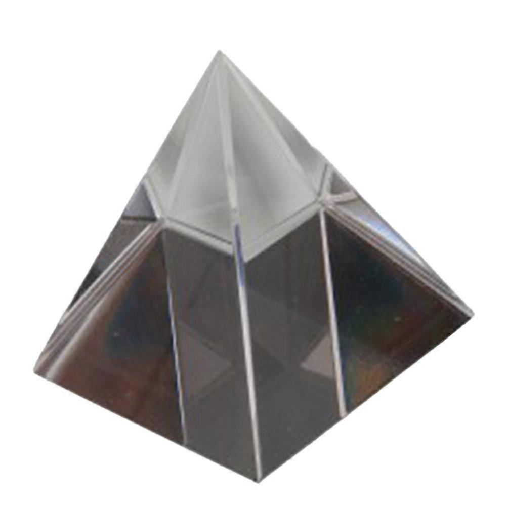 Optical Glass Pyramid Light Refraction Researchers Office Use 40mm Coffee Four Sides 1Pcs