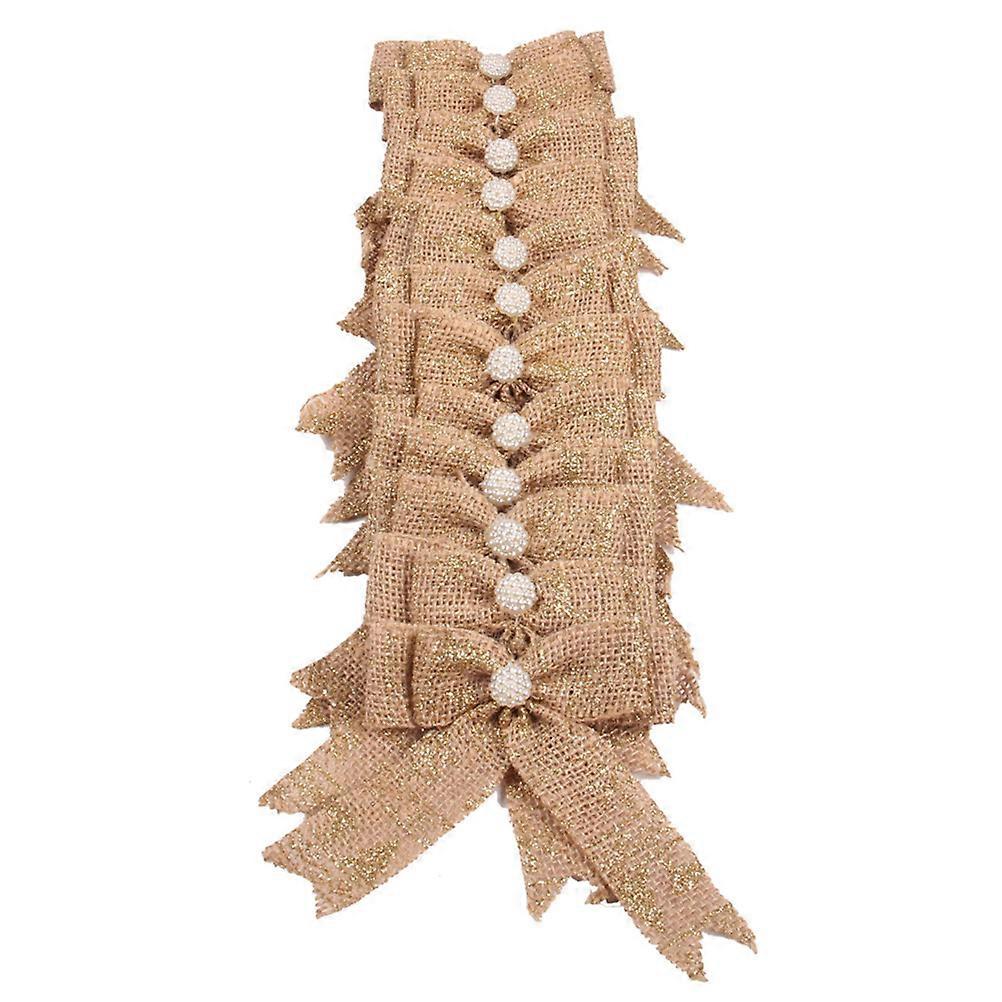 Wrapping Bows Burlap Bow for Decoration 12Pcs DIY Gift Basket Bows