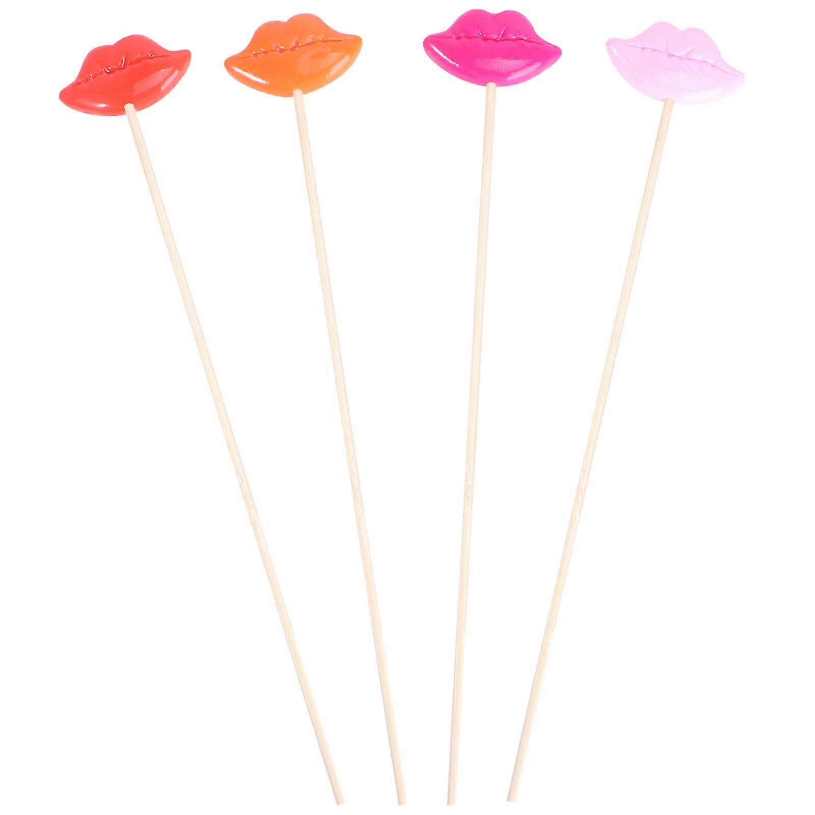 Photo Props Red Lips on A Stick for Party Use in Assorted Colors