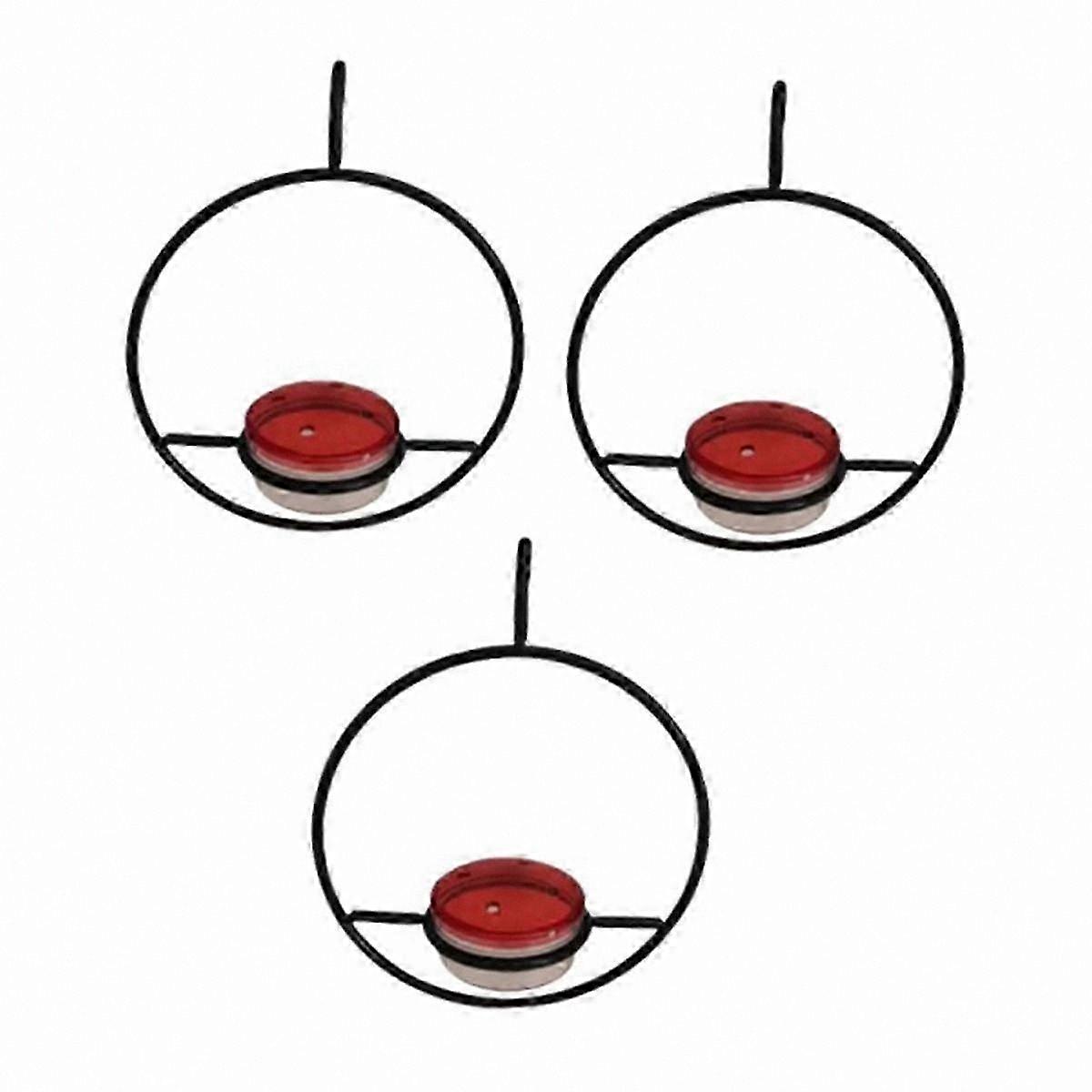 Hanging Feeder for Hummingbirds, Elegant Circular Design with Metal Frame and Bottle