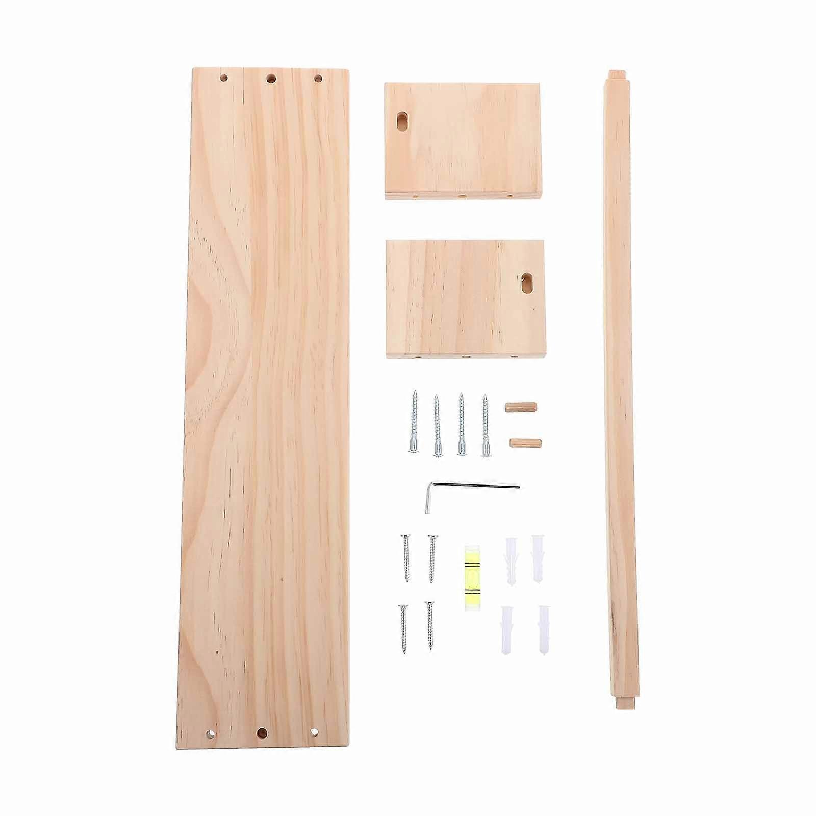 Wooden Floating Shelf Household Wall Rack for Home 3Sets Multi-Function Shelf