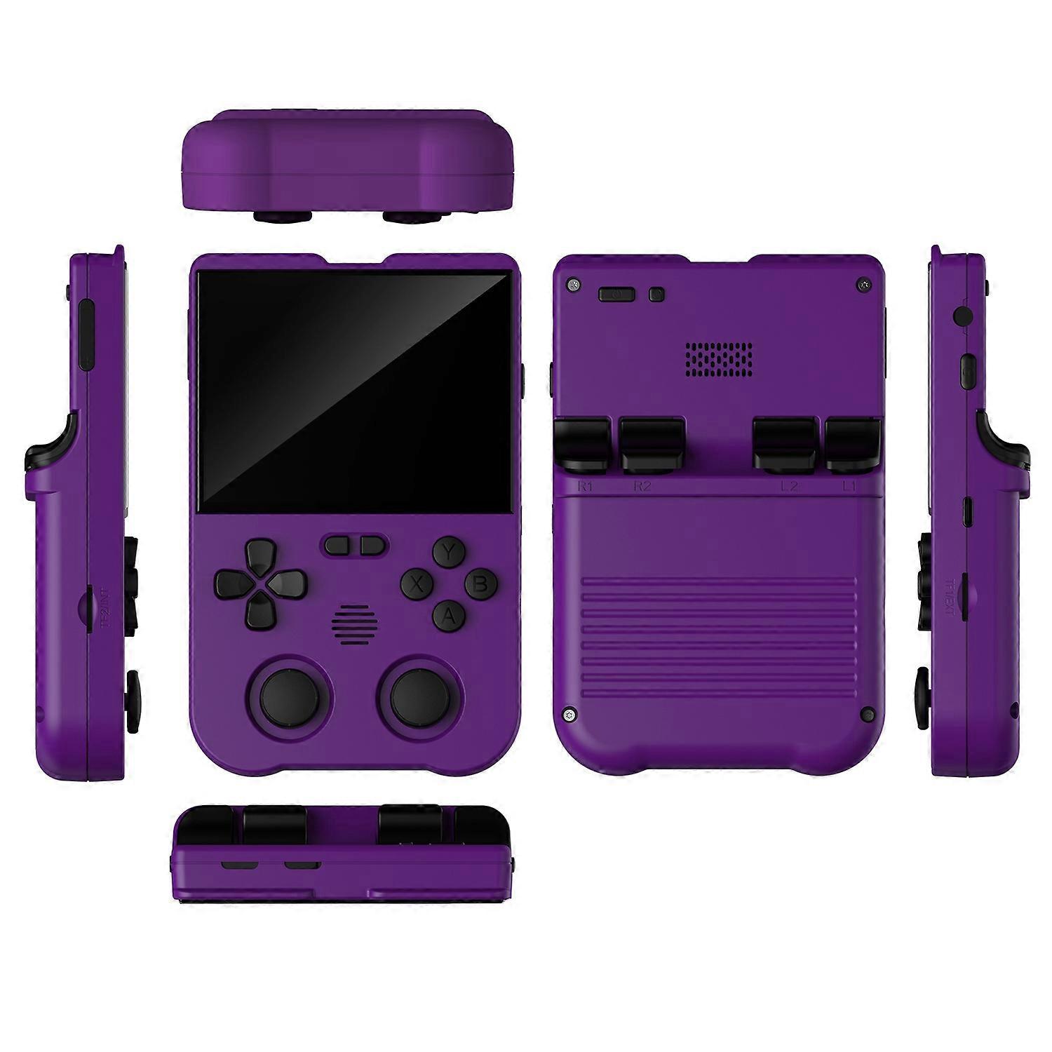 3pc AMPOWN XU10 128GB Dual Joystick Retro Handheld Game Console - Purple