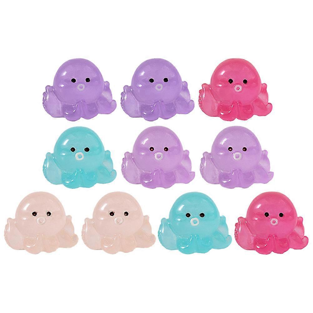 50 Pcs Miniature Octopus Figure For Home Desktop Decoration Assorted Color Night Lights