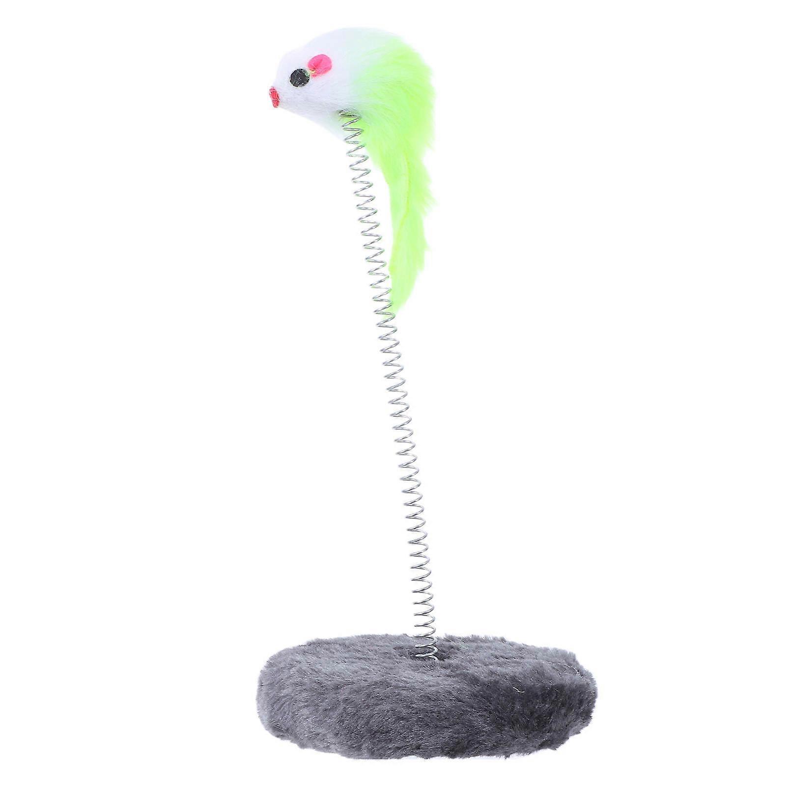 Interactive Cat Teaser Wand Mouse for Play 4Pcs Plush Spring Toys for Kittens