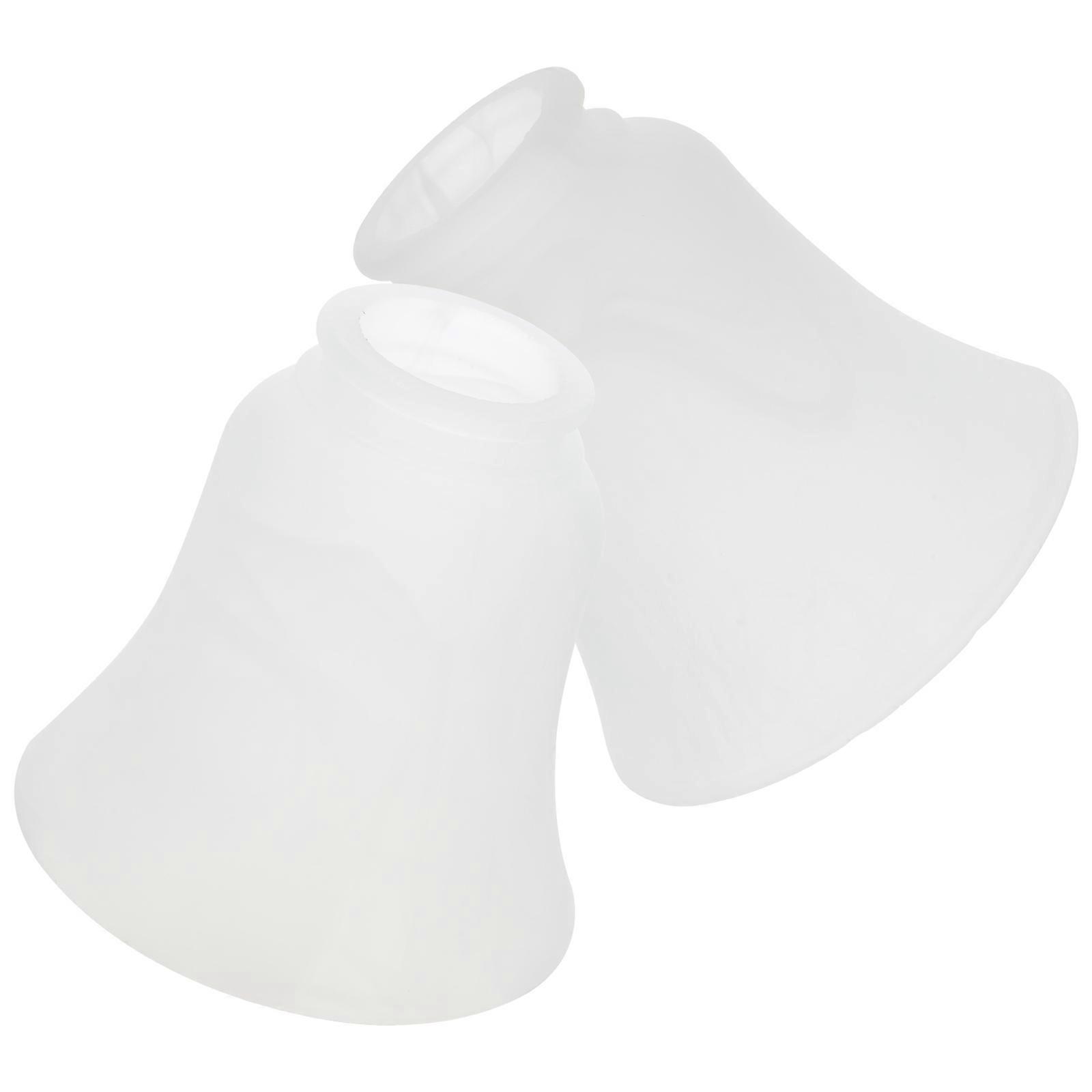 4Pcs Replacement Glass Lamp Shade for Ceiling Lamp White Design