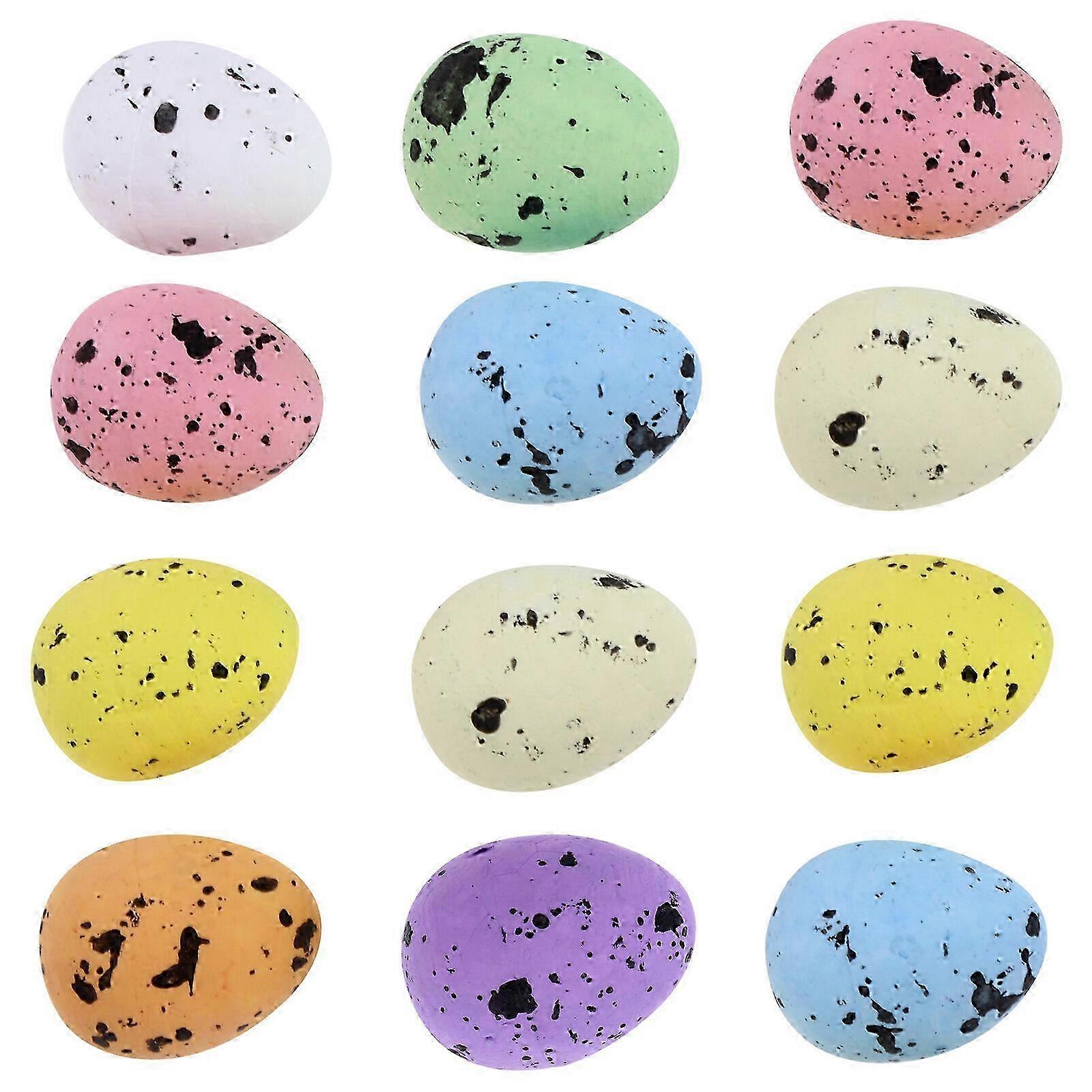 DIY Easter Eggs, 12pcs Funny Simulation Eggs for Kids Easter DIY Crafts