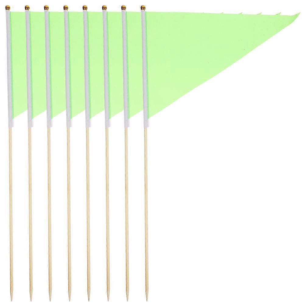 16 Pcs Green Triangle Marking Flags For Identifying Plant Locations In Garden And Lawn Areas