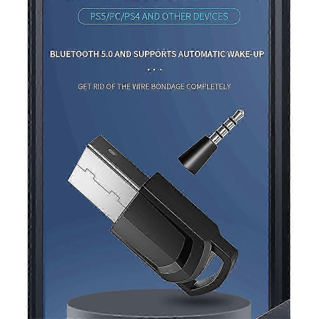 For PS5//PC Audio Adapter Bluetooth-compatible 5.0 Aux Transmitter Receiver-2025