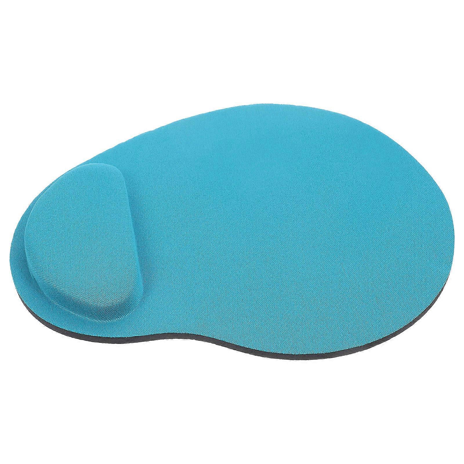 Mouse Pad Mat Anti-Skid Wrist Rest Computer Accessory Blue Sponge for Home Use 1Pcs
