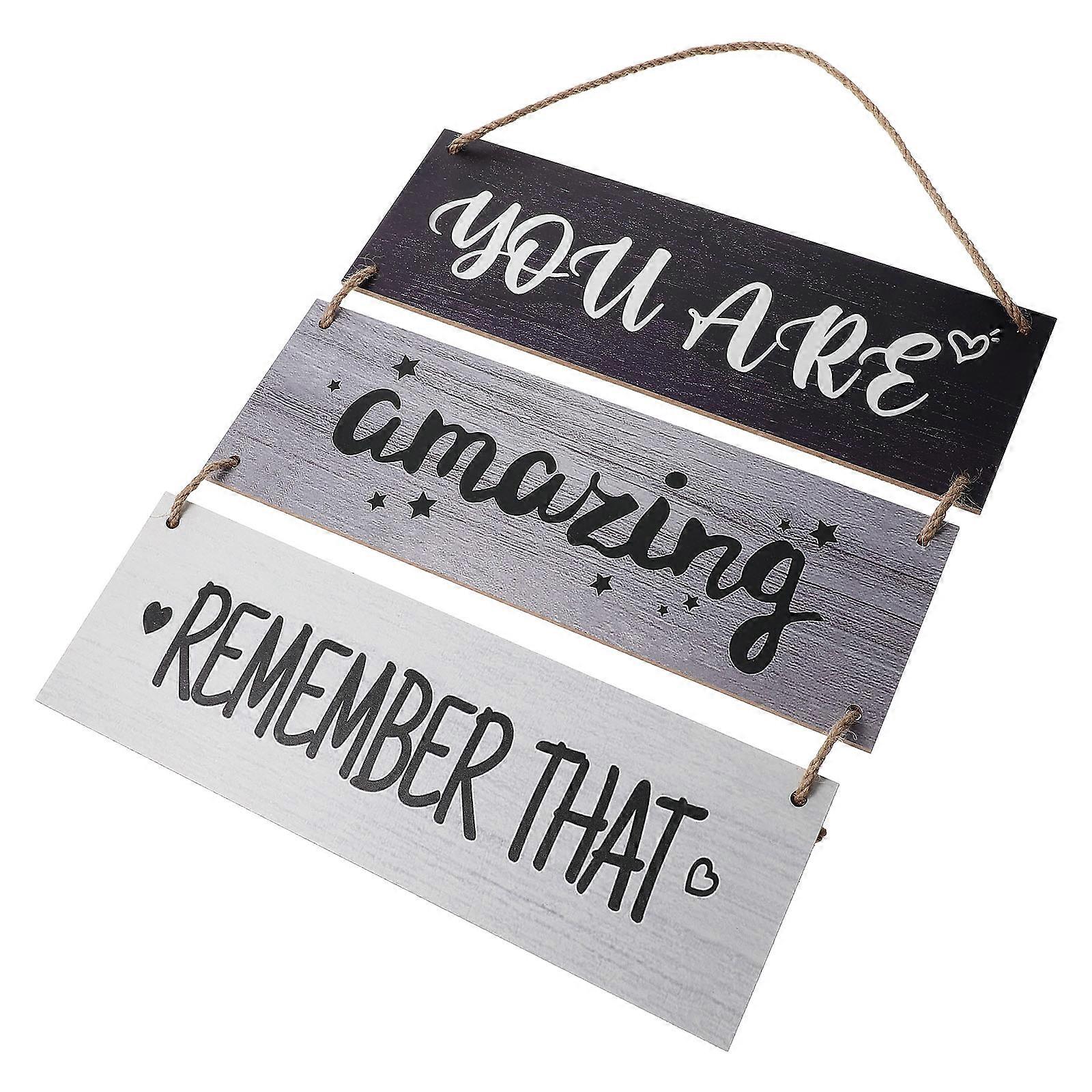 Motivational Wall Sign Rustic Wall Art Decor for Decor 4Pcs