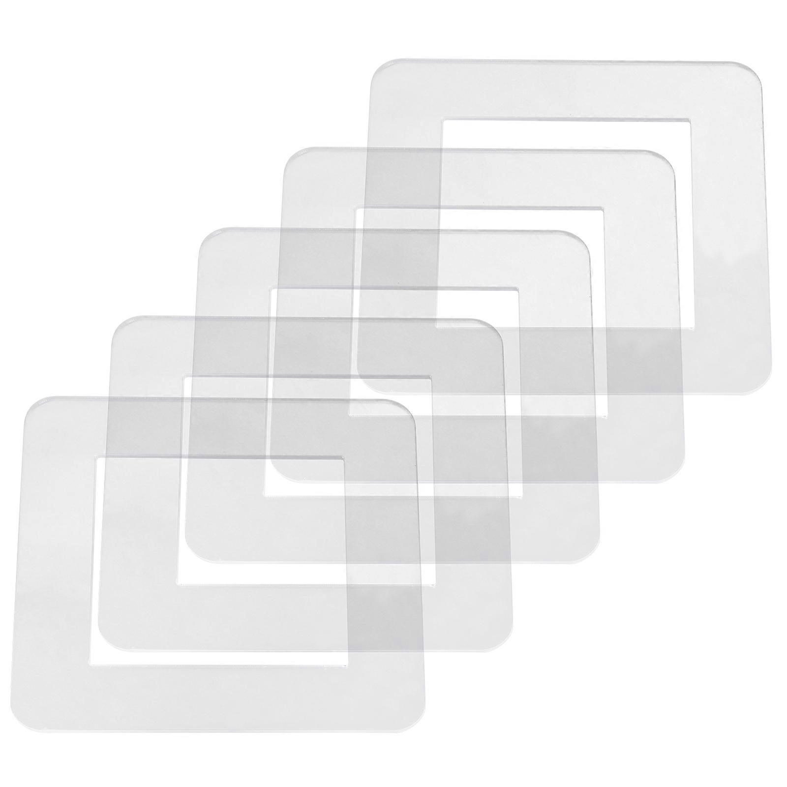 Plug Socket Covers Light Cover Plate Acrylic Material Switch Protection 5Pcs