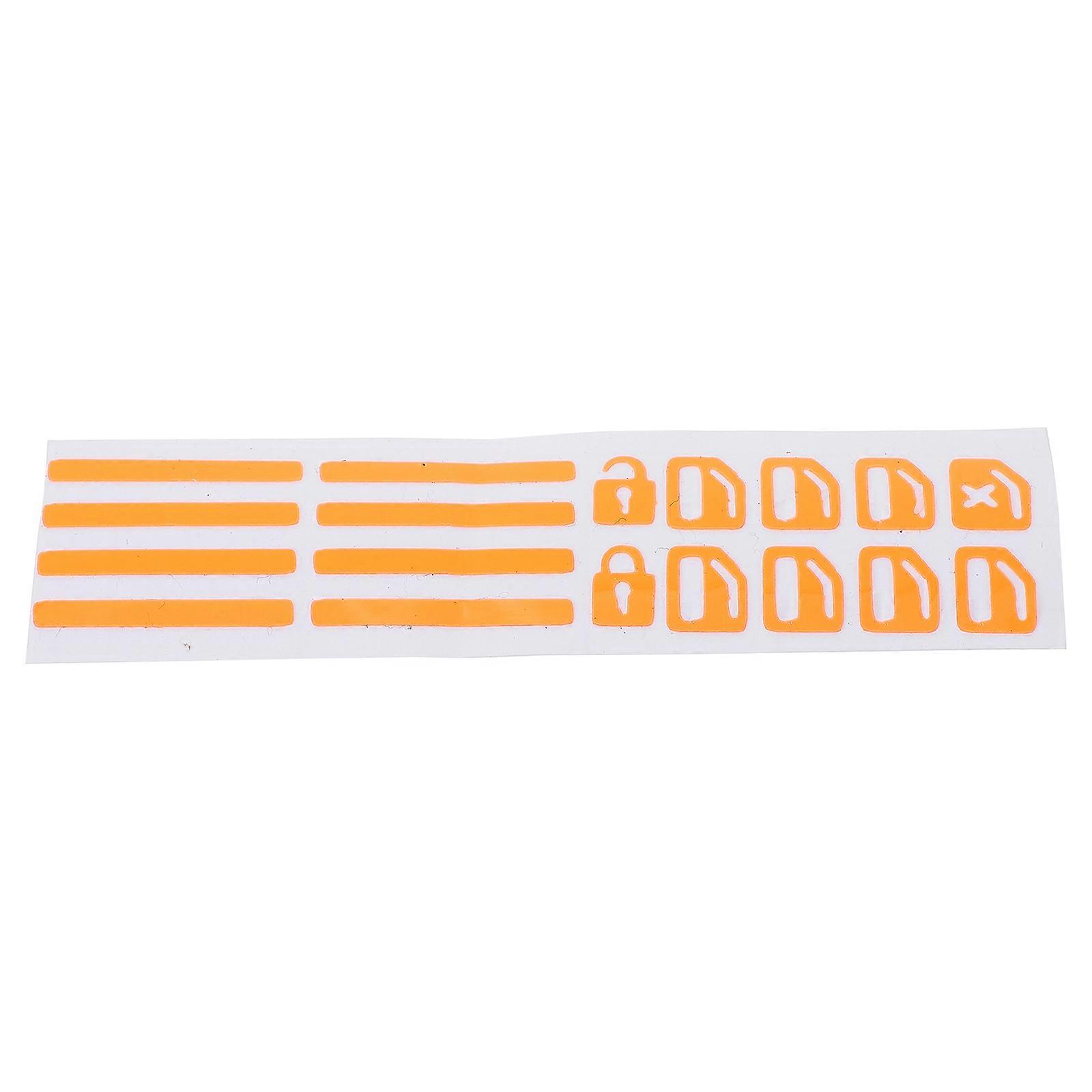 Glow in The Dark Car Button Stickers for Interior Use 3Sets Orange Decals