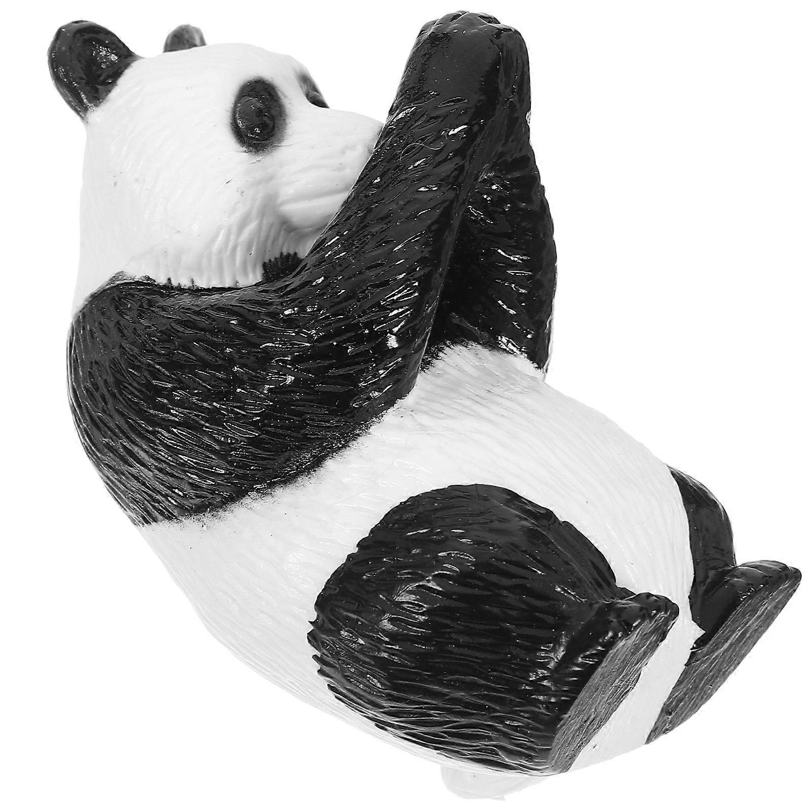 Panda Figurines Toy 2Pcs Realistic Animal Models for Display