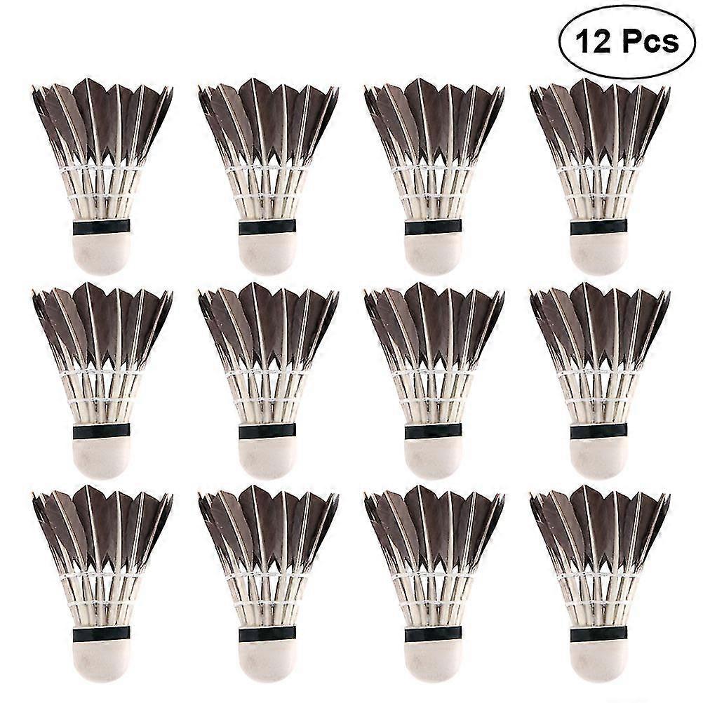 Shuttlecocks Feather Great Badminton Black Stability Durability Indoor
